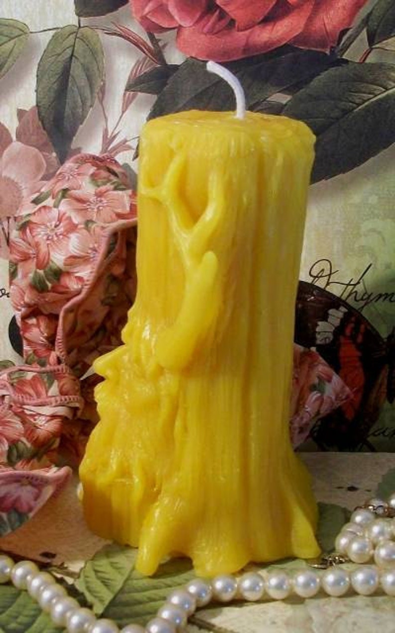 Free USA Shipping Beeswax Green Man Spirt Of The Tree Greenman Candle Large image 3