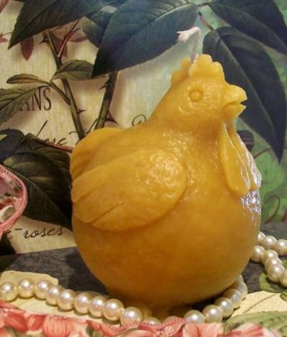 Beeswax Fat Chicken Candle Etsy