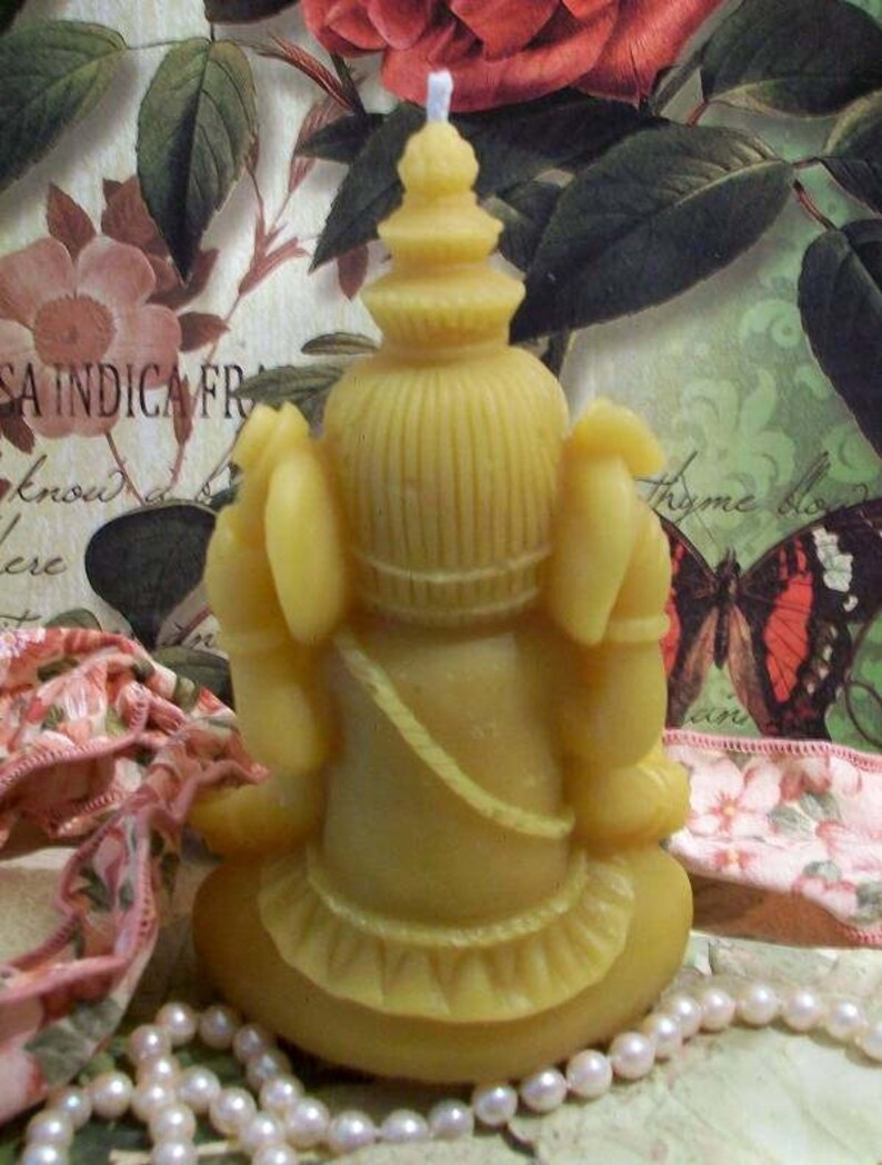 Free USA Shipping Hindu Lord Ganesha Ganesh Beeswax Candle God image 4