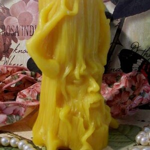 Free USA Shipping Beeswax Green Man Spirt Of The Tree Greenman Candle Large image 1