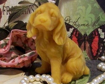 Free USA Shipping Beeswax Dog Candle Cocker Spaniel Puppy Dog
