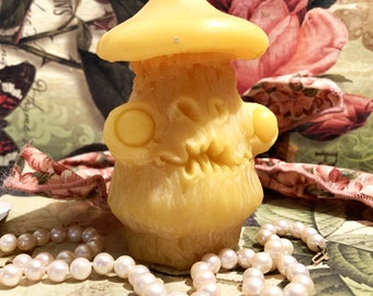 Free USA Shipping Beeswax Demon Mushroom Candle