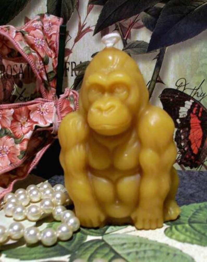 Free USA Shipping Beeswax Ape Gorilla Candle image 3