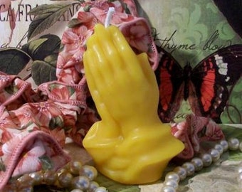 Free USA Shipping Beeswax Praying Hands Candles Choice Of Color