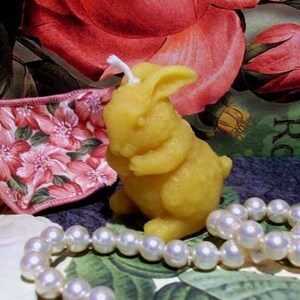 Free USA Shipping Beeswax Bunny Rabbit Candle Larger Size image 5