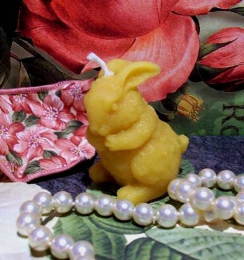 Free USA Shipping Beeswax Bunny Rabbit Candle Larger Size image 5