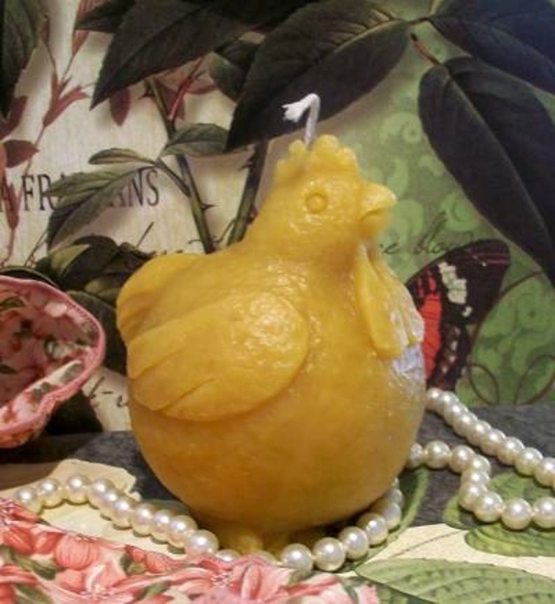 Beeswax Fat Chicken Candle Etsy