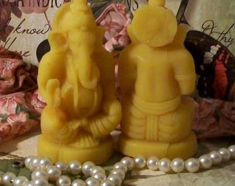 Free USA Shipping Hindu Lord Ganesha Ganesh Beeswax Candle SMALL Candles God