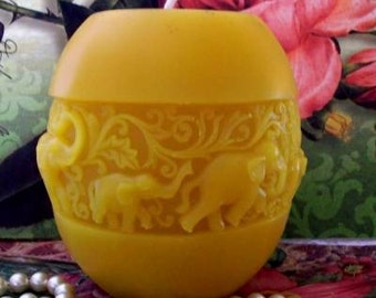 Free USA Shipping Beeswax Elephant Candle