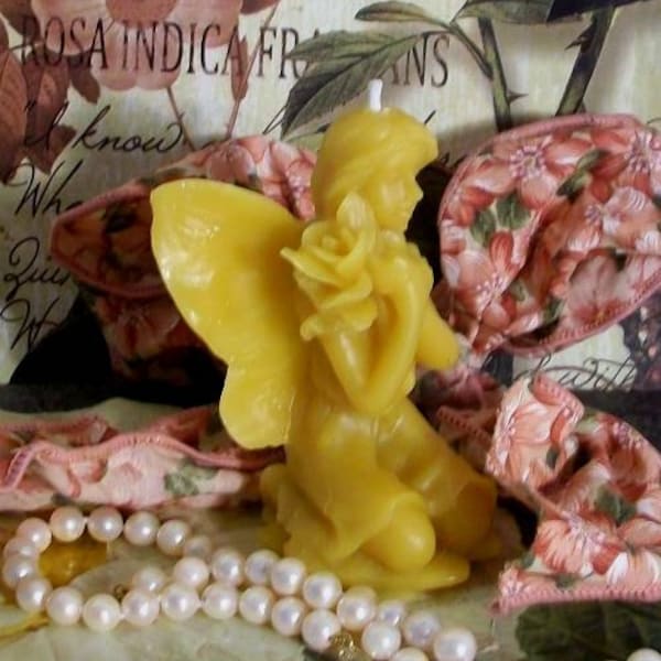 Free USA Shipping Beeswax Fairy Candle