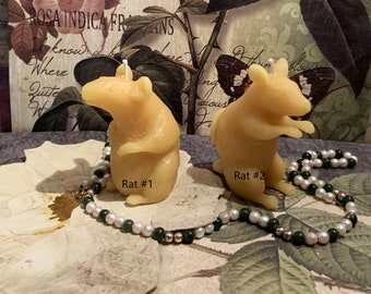 Free USA Shipping Beeswax Rat Mouse Candle Choice of Style