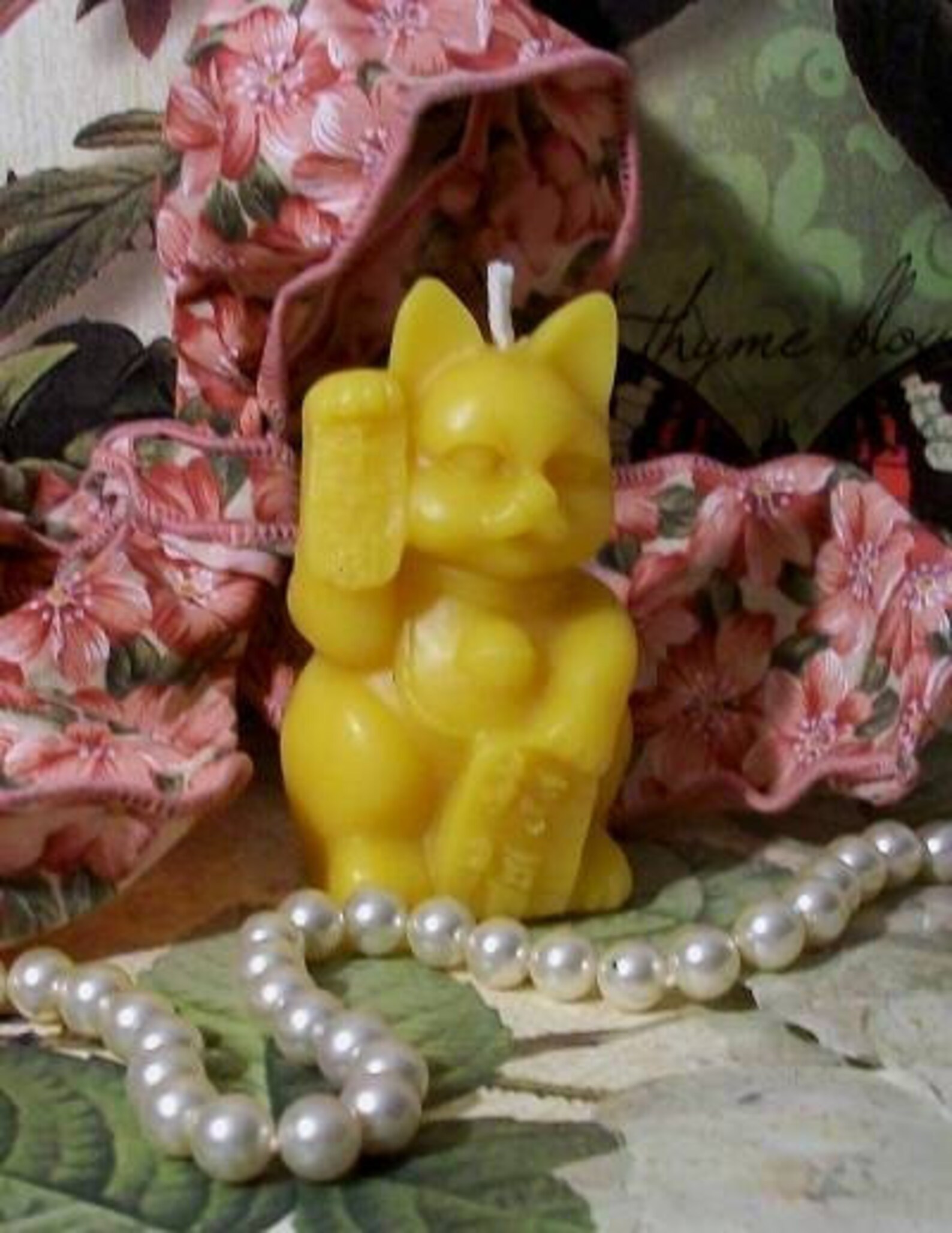 Free USA Shipping 2 Beeswax Lucky Cat Candles Feng Shui Lucky Etsy