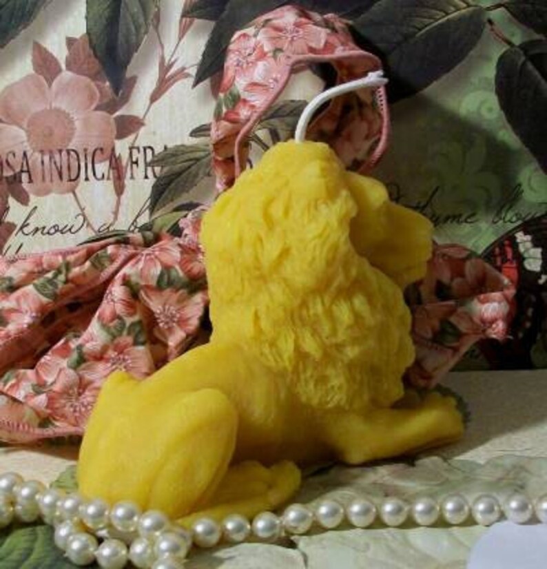 Beeswax Lion Candle Etsy