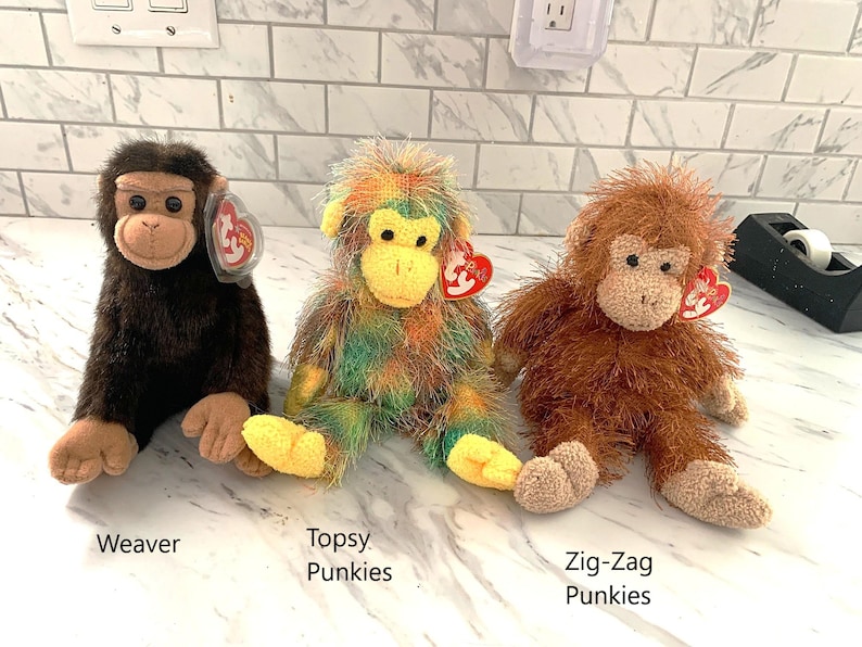Ty Monkey Ape Beanie Babies Prices Vary Etsy