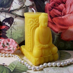 Free USA Shipping Beeswax Buddha Candle image 3