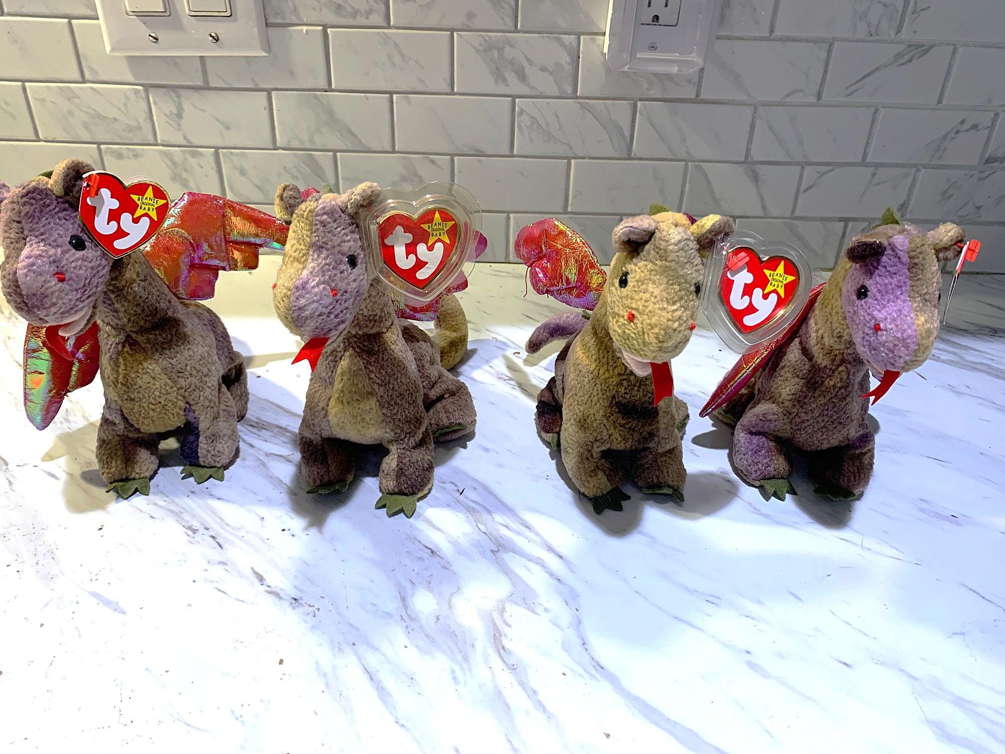 Ty Scorch Dragon Beanie Babies - Etsy