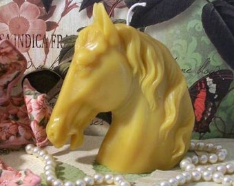 Free USA Shipping Beeswax Horse Head Candle #2