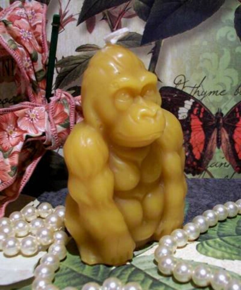 Free USA Shipping Beeswax Ape Gorilla Candle image 1