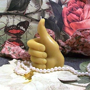 Free USA Shipping Beeswax Thumbs Up Candle