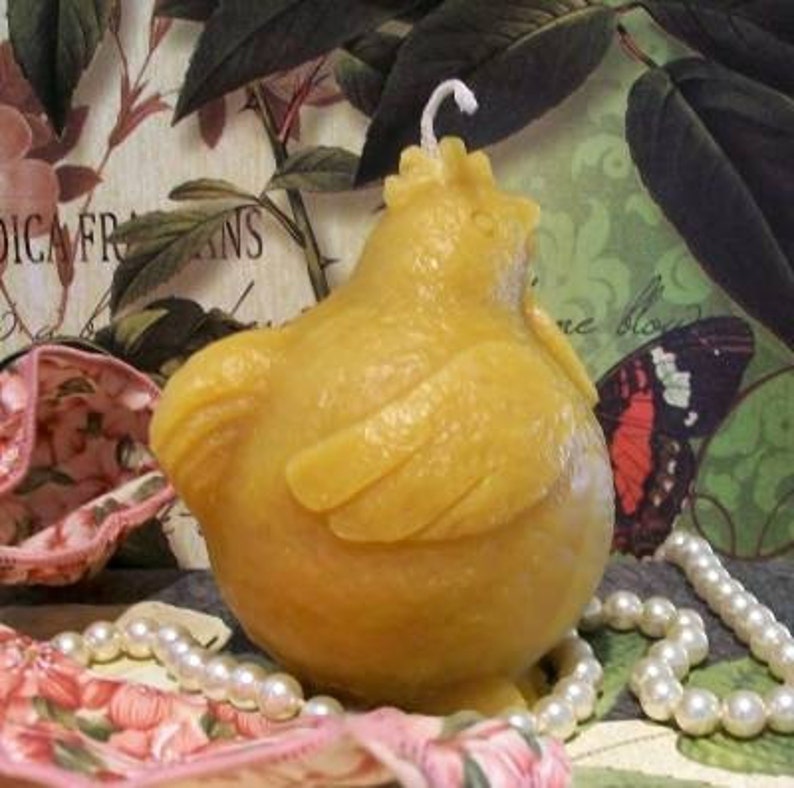 Beeswax Fat Chicken Candle Etsy