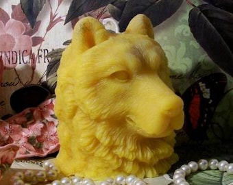 Free USA Shipping Beeswax  Wolf Candle Choice Of Color