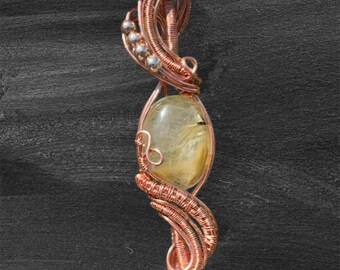 Golden Rutilated Quartz Pendant