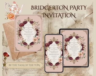 Bridgerton season 4 party, series watch invitation