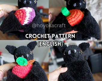 Patrón de crochet de murciélago frugívoro: con 3 frutas diferentes (patrón PDF)