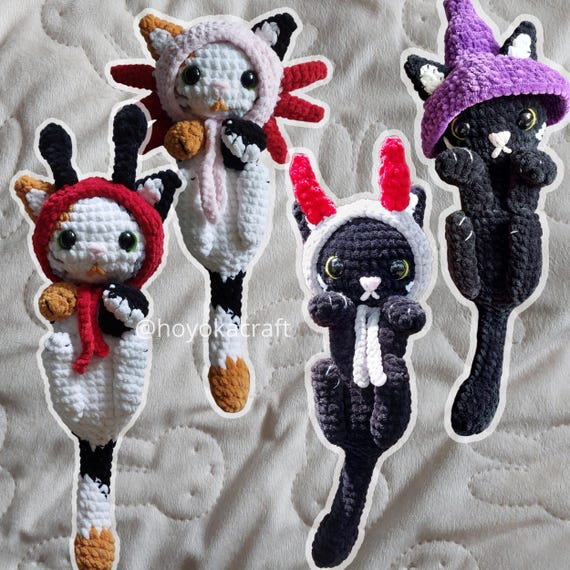 Crochet Cats Pattern Bundle: with Interchangeable Hats (PDF Pattern)