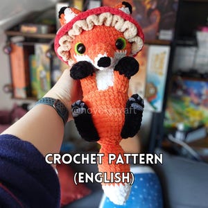 Fox with Hats Crochet Pattern: with Mushroom Hat and Kitsune Mask (PDF Pattern)