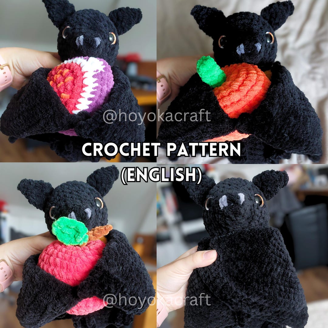 Fruit Bat Crochet Pattern: With 3 Different Fruit (PDF Pattern) - Etsy