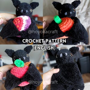 Schema all'uncinetto per pipistrelli della frutta: con 3 frutti diversi (schema PDF)