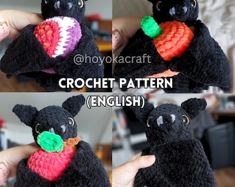 Fruit Bat Crochet Pattern: with 3 Different fruit (PDF Pattern)
