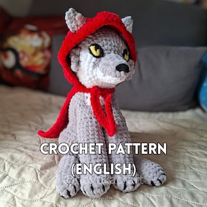 Wolf with Capes Crochet Pattern: Low Sew, with Removable Red Hood and Sheep Cape (PDF Pattern)