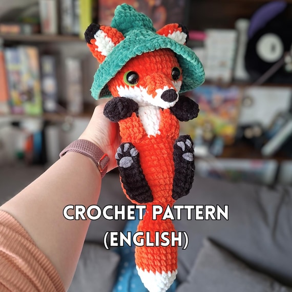 Witchy Fox Crochet Pattern: with Removable Hat (PDF Pattern)