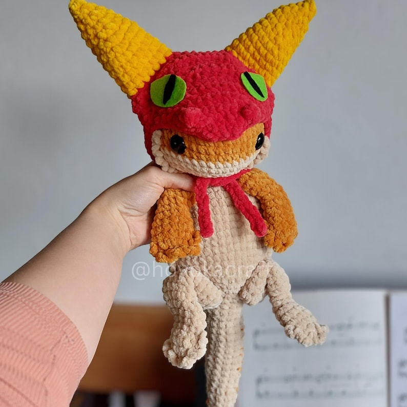 Bearded Dragon Amigurumi Crochet Pattern With Top and Dragon Hat (PDF ...