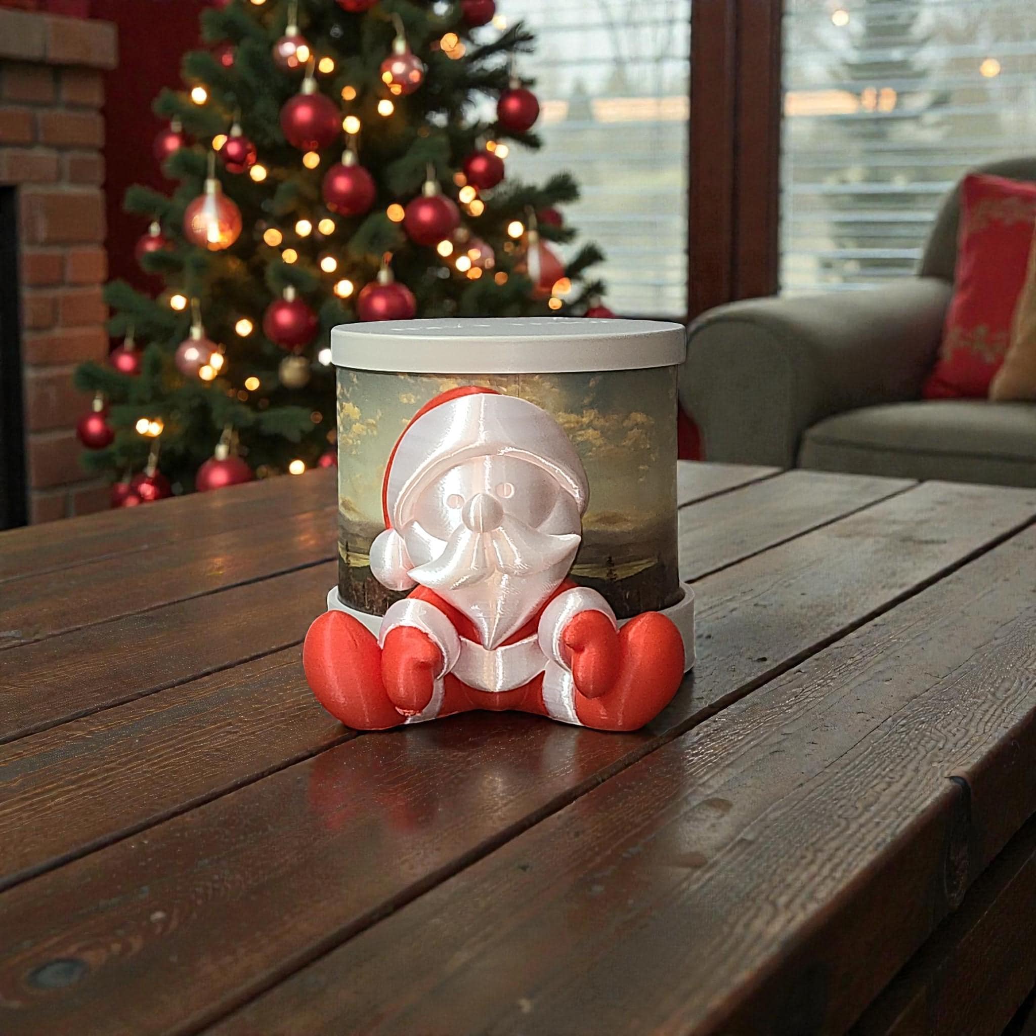 Sitting Santa Candle - Etsy