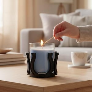 Horseshoe Candle Holder: Rustic Farmhouse Decor, Horse Lover Gift