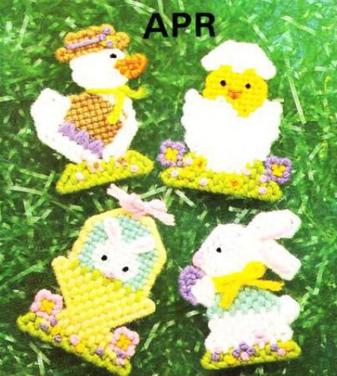 Vintage PDF Plastic Canvas Pattern - Holiday Magnets - Etsy