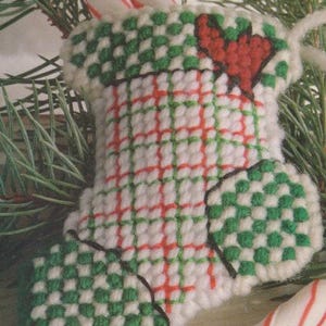 PDF plastic canvas pattern - Stocking Ornament