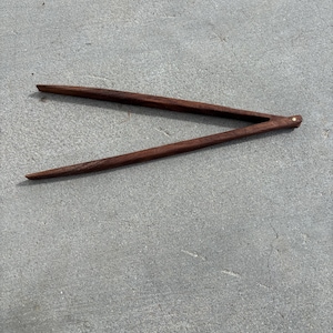 Wood Tongs, Toaster Tongs, Natural springy utensils.