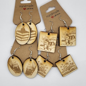 Books Lover Earrings SVG Bundle | Laser Cut Files for Readers & Writers DIGITAL DOWNLOAD