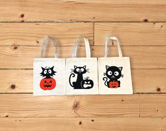 Sac fourre-tout chat d'Halloween