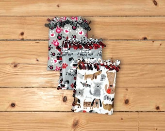 Hand Tied Dog Fleece Blanket