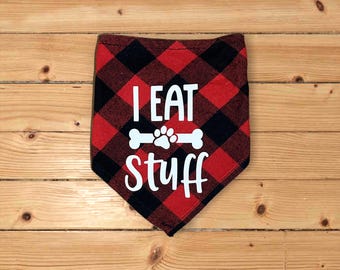 Bandana en flanelle pour chien : phrases amusantes pour chiens