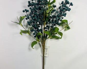 Artificial  Blueberry stem ,Faux berry stem,Artificial blueberries,summer floral stems,24&#39; Picks