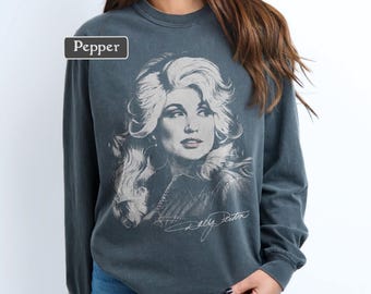 Dolly Parton Shirt, Dolly Long Sleeve Shirt, Vintage Country Music Tee, Retro Western Graphic Shirt, Nashville Gift, Country Singer Tee