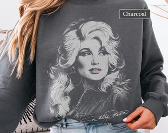 Dolly Parton Sweatshirt, Vintage Country Music Crewneck, Retro Western Graphic Shirt, Nashville Gift for Her, Country Music Fan Gift