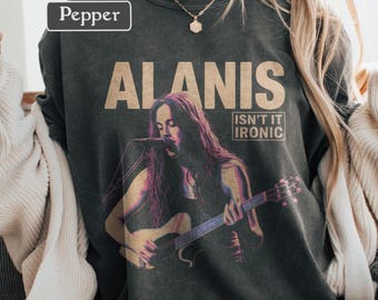 90s Retro Rock Tee - Vintage Style Music Shirt, Festival Graphic T-Shirt, Soft Comfort Colors Pepper Color Band T-shirt