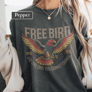 Free Bird T-shirt Vintage 70s Rock Eagle Shirt Retro Band Tee Classic Rock T-Shirt Unisex Comfort Colors Music Shirt Free Bird Graphic Tee